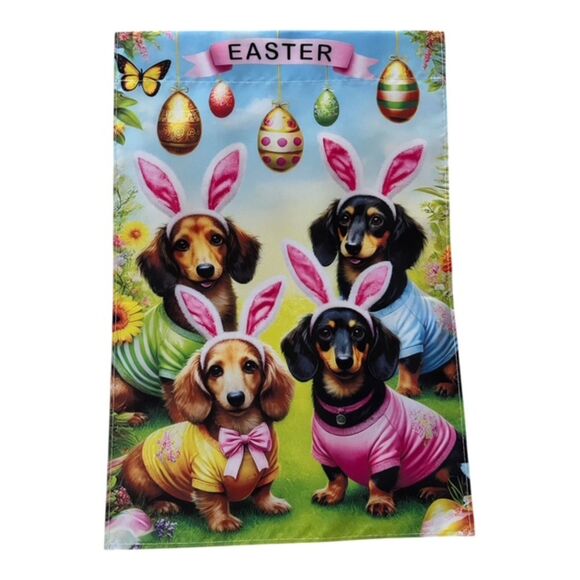Other - Easter Egg-stravaganza! Dachshund Delight Garden Flag – 12x18 Inches